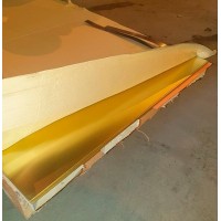 Лист латунный ГПРХХ 10x600x1200 мм Л63 ГОСТ 2208-2007
